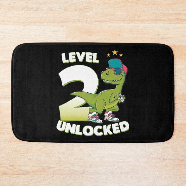 Item preview, Level 2 Unlocked 2nd Birthday Dinosaur T Rex 2 Years Old Boys Gift designed and sold by MalloWilli.