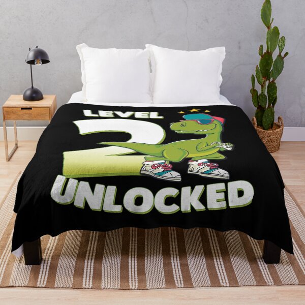 Item preview, Level 2 Unlocked 2nd Birthday Dinosaur T Rex 2 Years Old Boys Gift designed and sold by MalloWilli.