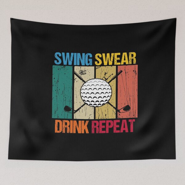 Aperçu de l'œuvre Citations de golf pour la fête des pères, répétition du swing, citation de boisson de golf créée et vendue par SheIsAQueen.