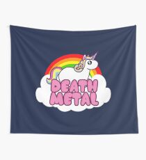 Death Metal Unicorn Wall Tapestry