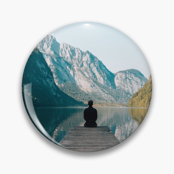 Item preview, lone figure sat on jetty looking at stunning scenery designed and sold by ydsdesigns.