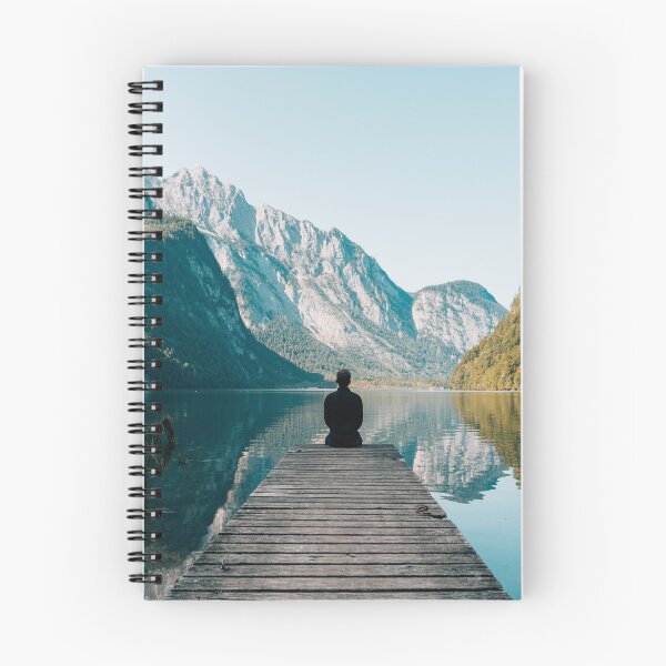 Item preview, lone figure sat on jetty looking at stunning scenery designed and sold by ydsdesigns.