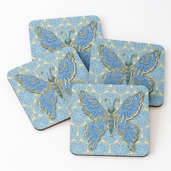 Item preview, GOLDEN BLUE BUTTERFLY 424. designed and sold by sana90.