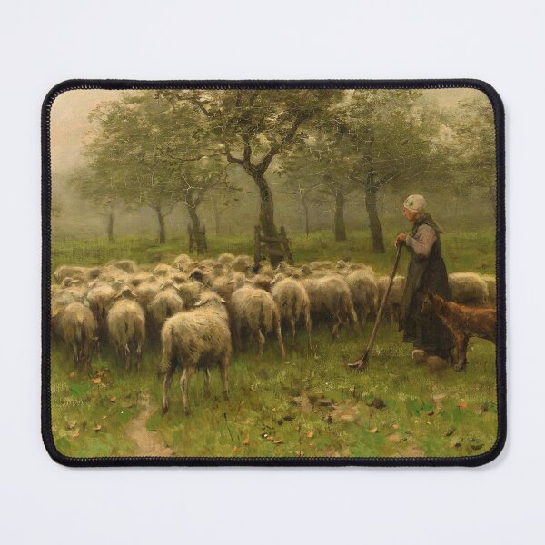 Item preview, Herderin Met Kudde Schapen by Anton Mauve (c 1870) designed and sold by allhistory.