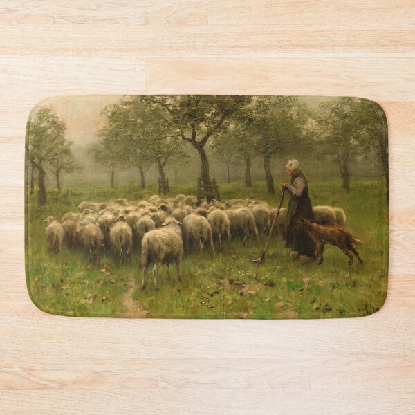 Item preview, Herderin Met Kudde Schapen by Anton Mauve (c 1870) designed and sold by allhistory.