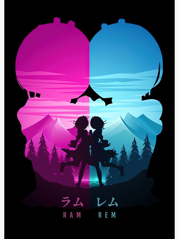"Rem Ram Re Zero" Poster for Sale by Michaelmansr572 Redbubble