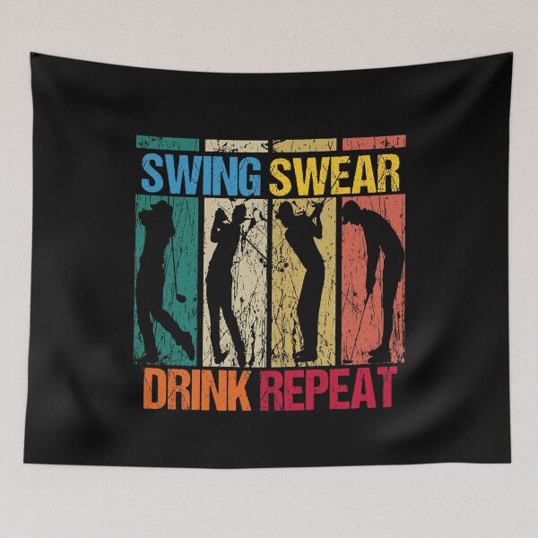 Aperçu de l'œuvre Citations de golf pour la fête des pères, répétition du swing, citation de boisson de golf créée et vendue par SheIsAQueen.