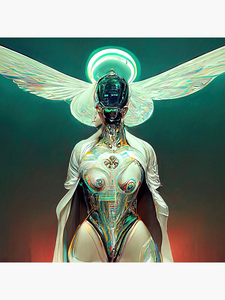 NEW BOX T-SHIRT / CYBERNETIC ANGEL PRINT