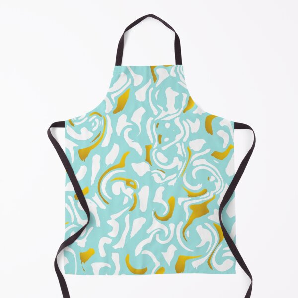 Item preview, Abstract  Aqua Blue Gold Liquid Texture Marble designed and sold by ZubiyaArt.