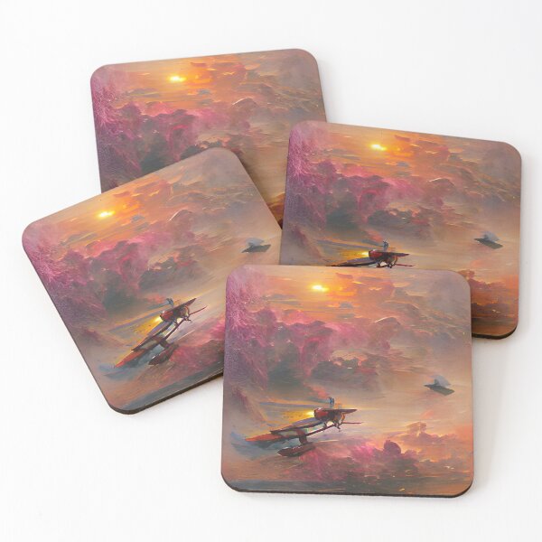 Item preview, Airoplane In Sunset | Artificial Inteligence Generated Art designed and sold by AllAboutAI.