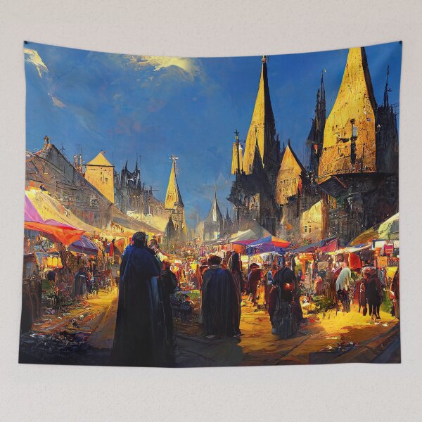 Item preview, Medieval Fantasy Town designed and sold by AM FineArtPrints.