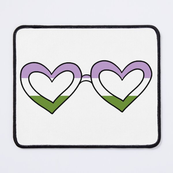 Item preview, Genderqueer pride flag heart shaped rainbow sunglasses designed and sold by taylor-lang.