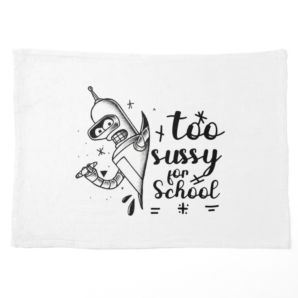 Too Sussy For School Funny Space Quote  Sticker for Sale by