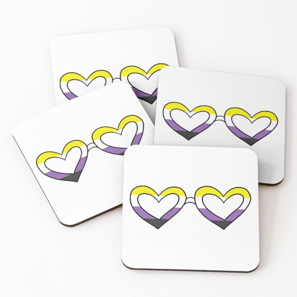 Item preview, Nonbinary pride flag heart shaped rainbow sunglasses designed and sold by taylor-lang.
