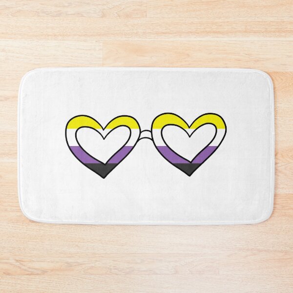 Item preview, Nonbinary pride flag heart shaped rainbow sunglasses designed and sold by taylor-lang.