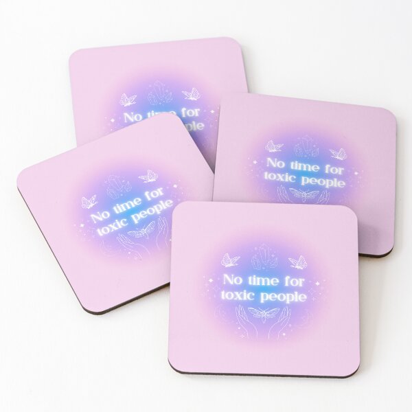 Item preview, No time for toxic people aesthetic design in Blue purple designed and sold by Holly-berry-art.