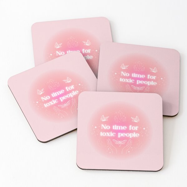 Item preview, No time for toxic people aesthetic design in pink designed and sold by Holly-berry-art.