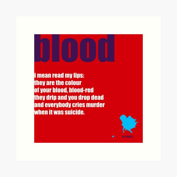 Item preview, BLOOD love tablet designed and sold by MAGDALENE CARMEN.