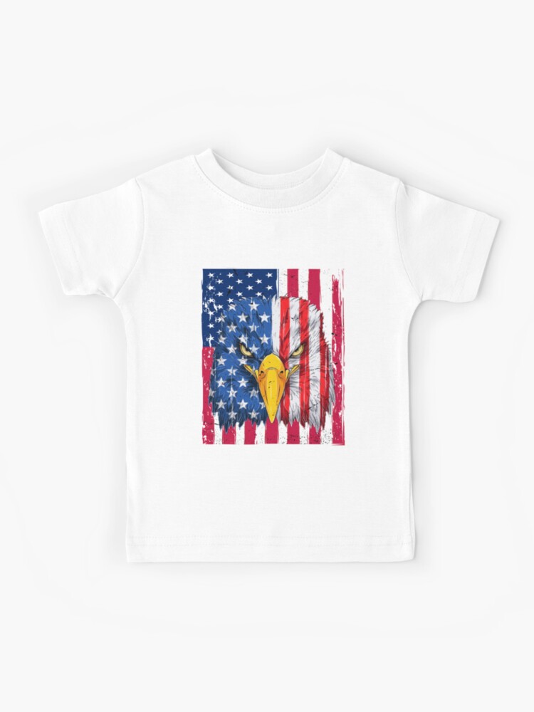 Patriotic Baseball 4th Of July Usa American Flag Boys Shirt