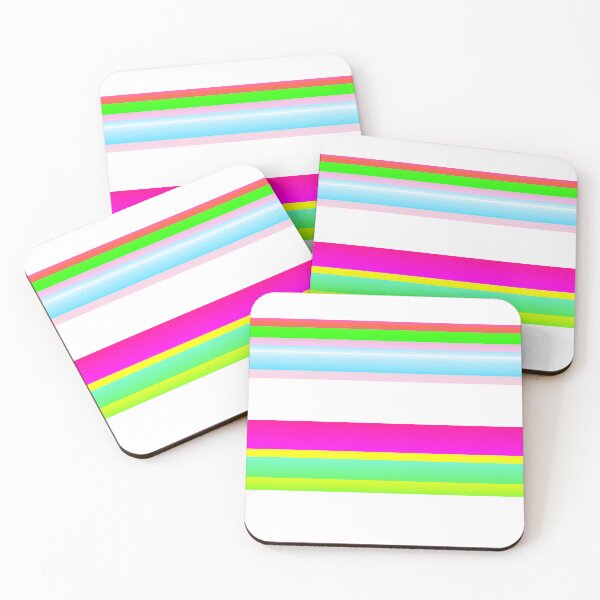 Item preview, White multicolored stripes designed and sold by lausn.