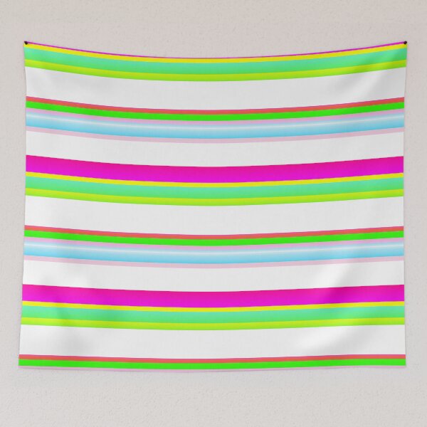 Item preview, White multicolored stripes designed and sold by lausn.