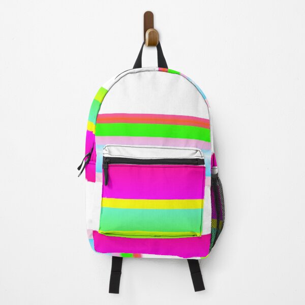 Item preview, White multicolored stripes designed and sold by lausn.