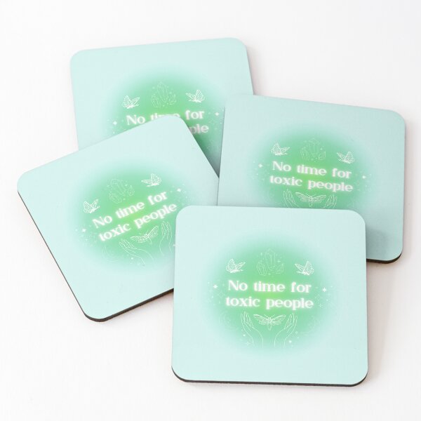 Item preview, No time for toxic people aesthetic design in green designed and sold by Holly-berry-art.