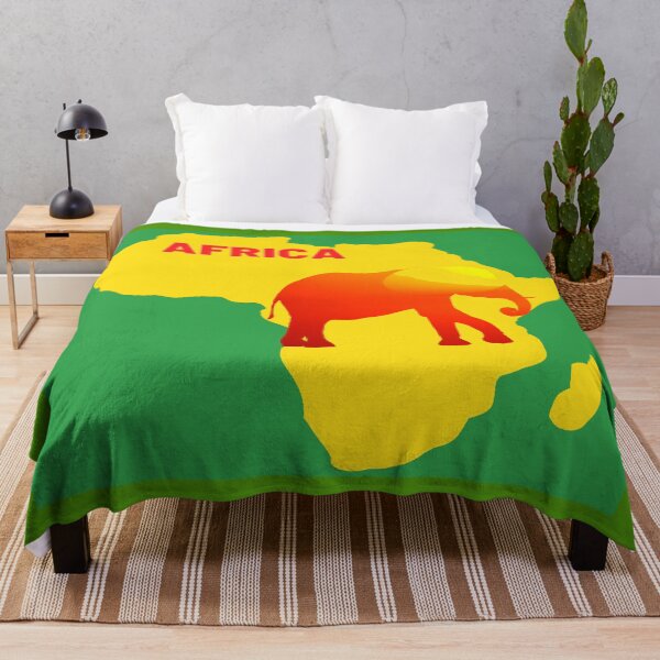 Item preview, Cute African Elephant Throw Blanket designed and sold by CoolMolo.
