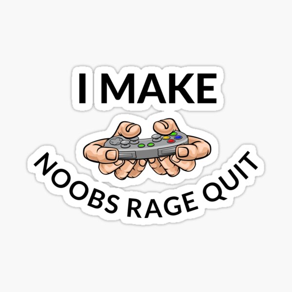 I Make Noobs Rage Quit - Fish With Headphones Sticker for Sale by  bsrishika