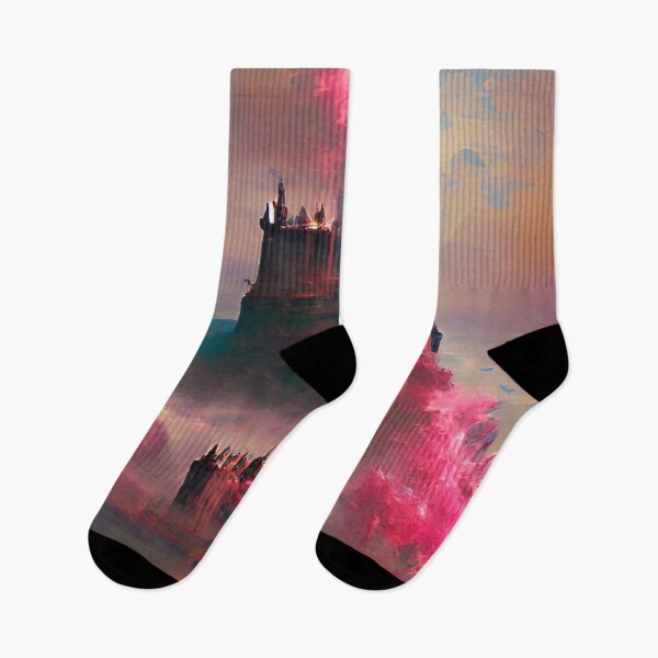 Item preview, Flaming Castle | Artificial Inteligence Generated Art designed and sold by AllAboutAI.