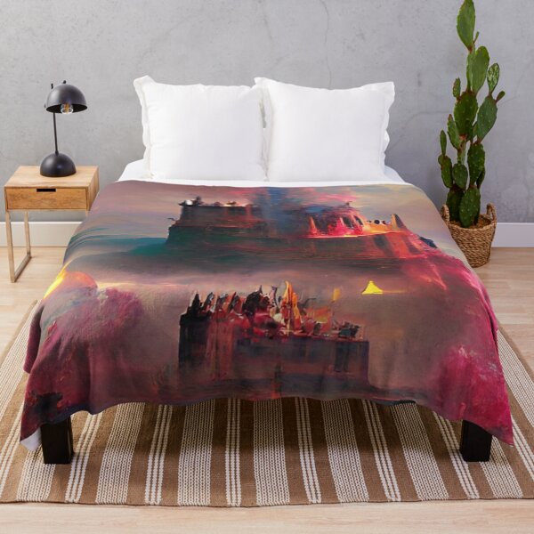 Item preview, Flaming Castle | Artificial Inteligence Generated Art designed and sold by AllAboutAI.