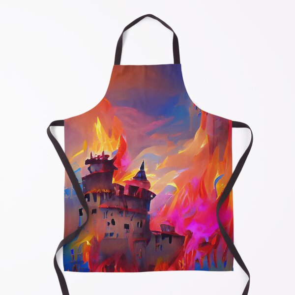 Item preview, Flaming Castle | Artificial Inteligence Generated Art designed and sold by AllAboutAI.