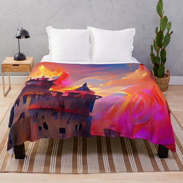 Item preview, Flaming Castle | Artificial Inteligence Generated Art designed and sold by AllAboutAI.