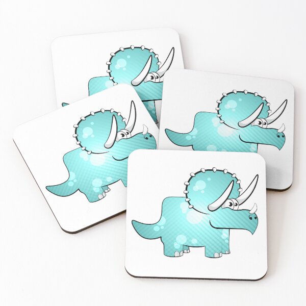Item preview, Cute Turquoise Triceratops Dinosaur designed and sold by urbancrab.