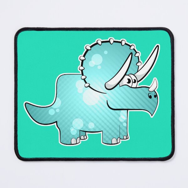 Item preview, Cute Turquoise Triceratops Dinosaur designed and sold by urbancrab.