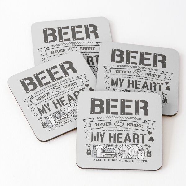 Item preview, Beer never broke my heart - funny quotes designed and sold by VichallanStudio.