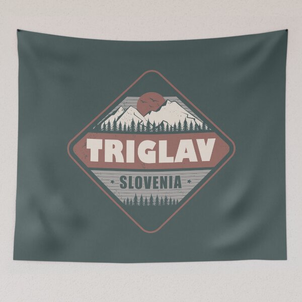 Item preview, Vintage Triglav Slovenia Slovenian Alps Hiking Design designed and sold by CynthiaGraphics.