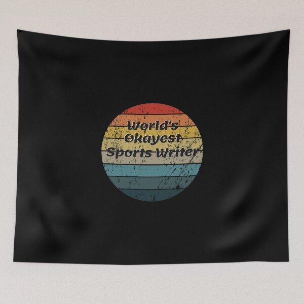 Item preview, World's Okayest Sports Writer Vintage Sunset 60s 70s Essential T-Shirt designed and sold by laureljusjv.