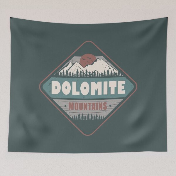 Item preview, Vintage Dolomite Mountains Italy Hiking Design designed and sold by CynthiaGraphics.