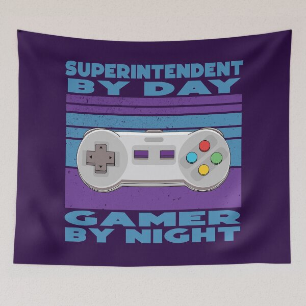 Item preview, Superintendent by day, gamer by night, overseer, funny supervisor, gamer lover gift, gaming and job title , leadership department designed and sold by SGS-.