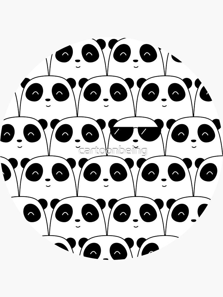 Thumbnail 3 of 3, Sticker, That Cool Panda designed and sold by cartoonbeing.