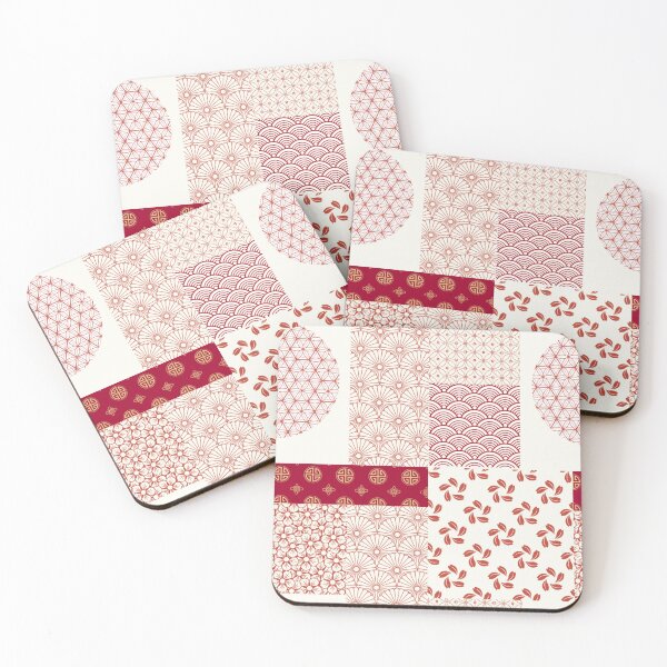 Item preview, Nihon White and Red Wagara Patchwork designed and sold by KaitoJapanDesign.