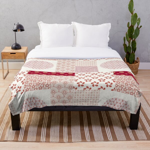 Item preview, Nihon White and Red Wagara Patchwork designed and sold by KaitoJapanDesign.