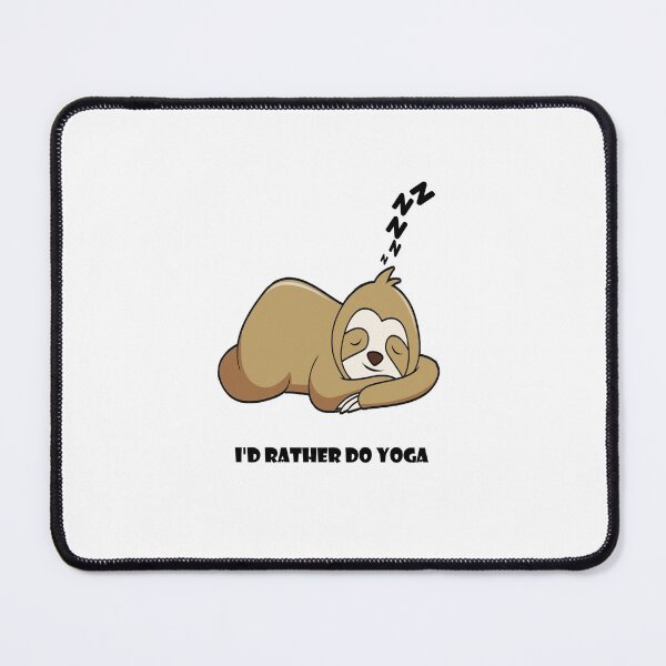 Item preview, Chessy Pickup Lines, I'D Rather do Yoga,Lazy Sloth sleeping.Funny Quotes designed and sold by MariyMart.