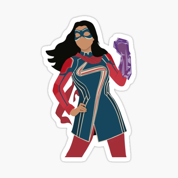 Ms Marvel Sticker for Sale by GlitchyShaan