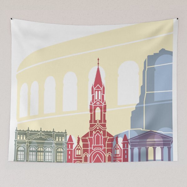 Item preview, Nimes skyline poster designed and sold by paulrommer.