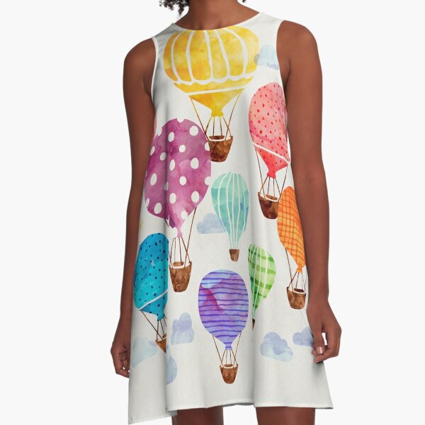 Hot Air Balloon A-Line Dress