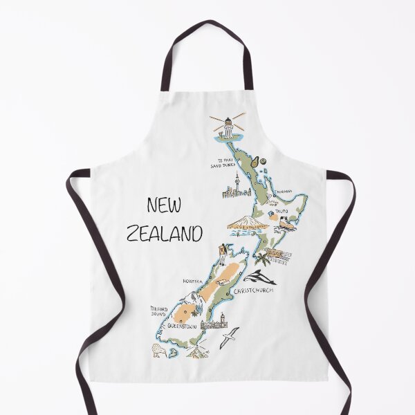 Item preview, New Zealand illustrated map designed and sold by manuelaannaa.