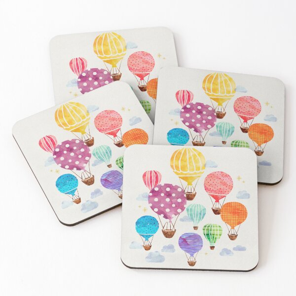 Hot Air Balloon Coasters (Set of 4)