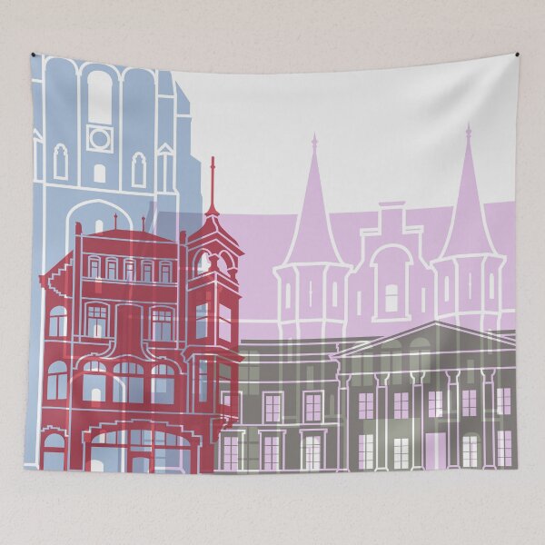 Item preview, Leeuwarden skyline poster designed and sold by paulrommer.